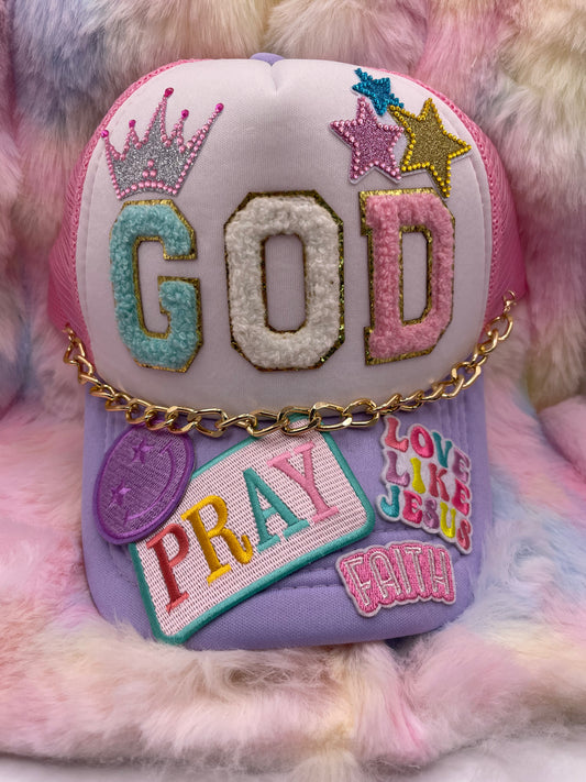 God- Fath Trucker Hat-Colorful Patch Edition
