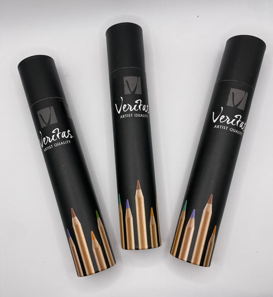 Veritas Artist Quality Coloring Pencils – 12 Piece Set (Round Tube)
