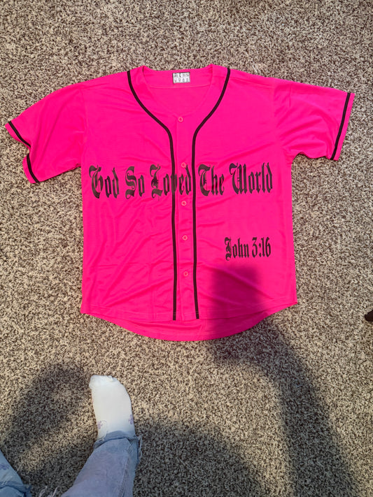 God So Loved the World – John 3:16 Baseball Jersey